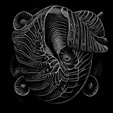 Point Symbology series. Abstract design made of dotted lines and patterns on the subject of poetry, light perception, reserved art and austere design.