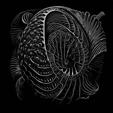 Point Symbology series. Abstract design made of dotted lines and patterns on the subject of poetry, light perception, reserved art and austere design.