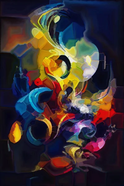 Красочная Абстрактная Серия Фон Состоящий Мазков Дублей Цветной Краски Тему — стоковое фото