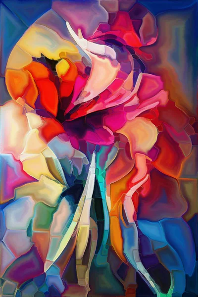 Renkli Soyut Seriler Sanat Yaratıcılık Tasarım Konularındaki Fırça Darbelerinin Renk — Stok fotoğraf