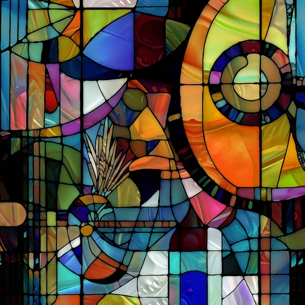 Rebirth Stained Glass Series Conception Faite Diverses Textures Verre Couleurs — Photo