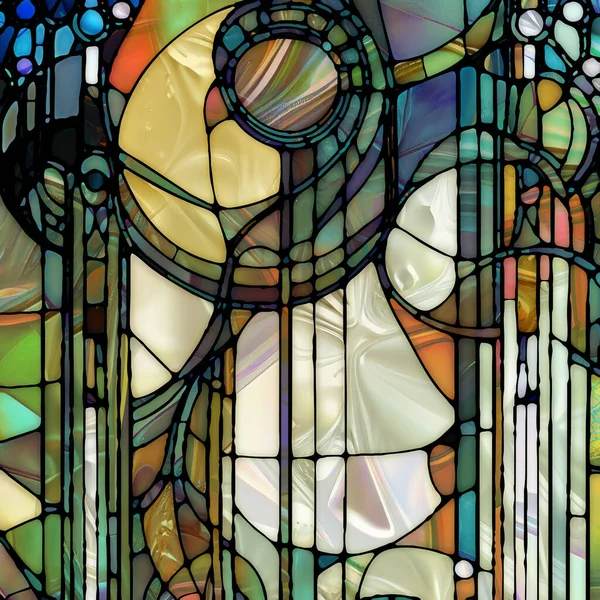 Феттель Серии Stained Glass Дизайн Различных Текстур Стекла Цветов Форм — стоковое фото