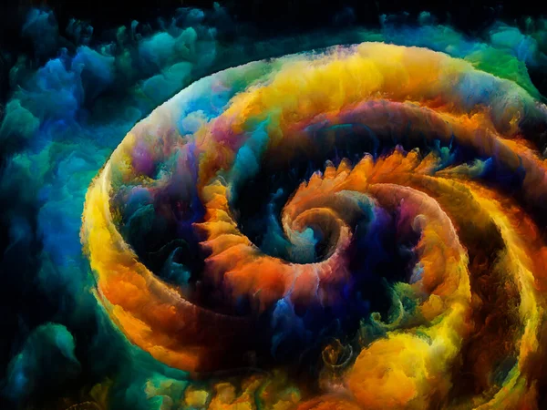 Spiral Dreams ปภาพของร างธรรมชาต เหน อจร อเย อและส ในเร องของศ — ภาพถ่ายสต็อก