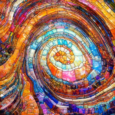 Işıldayan Cam serisi. Duyusal büyü, ışık algısı, hayal gücü ve yaratıcılık konularındaki doymuş cam kalıplarının yaratıcı düzenlenmesi.