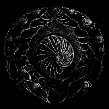 Point Symbology serisi. Şiir, ışık algısı, çekinik sanat ve sade tasarım konularındaki noktalı çizgiler ve desenler..