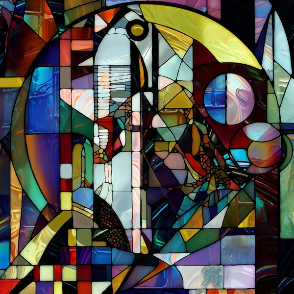 Rebirth Stained Glass Series Composition Fond Diverses Textures Couleurs Formes — Photo
