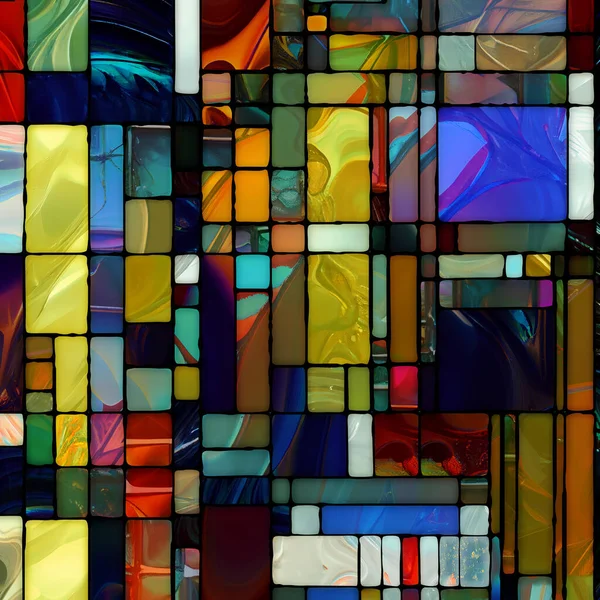 Renacimiento Serie Vidrieras Composición Fondo Diversas Texturas Vidrio Colores Formas —  Fotos de Stock