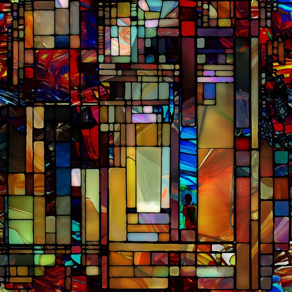Rebirth Stained Glass Series Background Design Diverse Glass Textures Colors — Stock Photo, Image