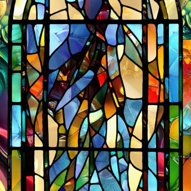 Keskin lekeli cam serisi. Renk, ışık ve desen algısı, renk ve tasarım geometrisi konularındaki soyut renk cam kalıplarının arka plan tasarımı.