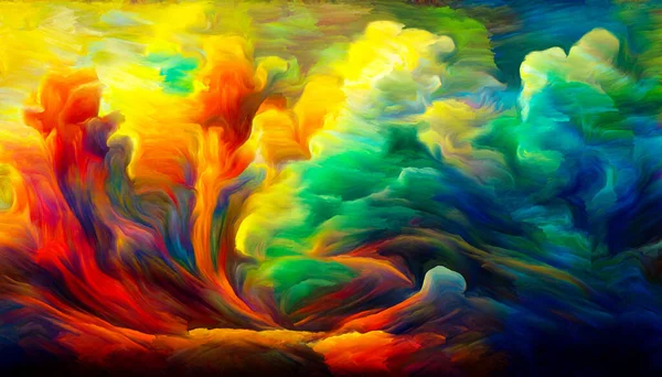 Landscapes Color Series Interplay Vibrant Shapes Strokes Subject Art Creativity Rechtenvrije Stockfoto's