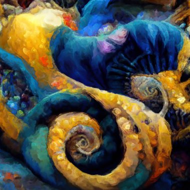 Organik Renkler serisi. Sanat, yaşam ve tasarım konularında organik formları, vuruşları ve renk boyalarını anımsatan arkaplan kompozisyonu.