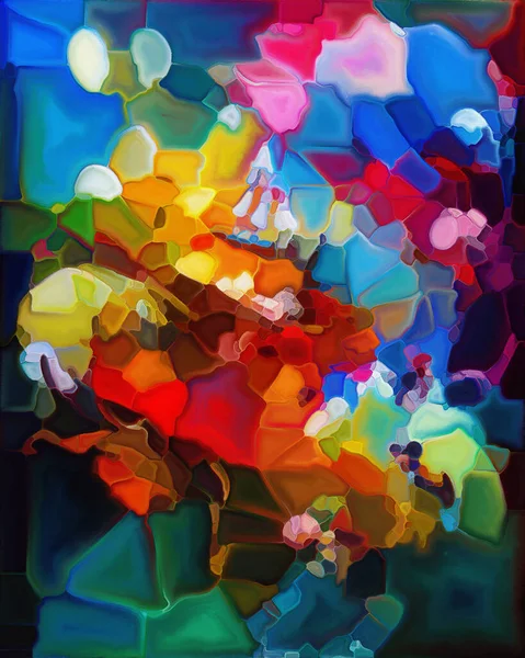Красочная Абстрактная Серия Дизайн Состоящий Мазков Дублей Цветной Краски Предмет — стоковое фото