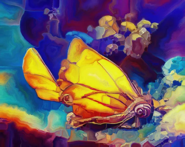 Série Butterfly Dreams Fond Composé Formes Naturelles Surréalistes Textures Couleurs — Photo