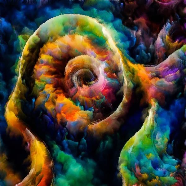 Спиральные Мечты Фон Сюрреалистических Природных Форм Текстур Цветов Тему Искусства — стоковое фото