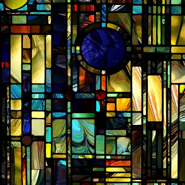 Rebirth Stained Glass Series Artistic Abstraction Diverse Glass Textures Colors — Fotografia de Stock