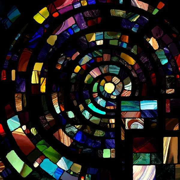 Відродження Серії Вітражів Художня Абстракція Різних Скляних Текстур Кольорів Форм — стокове фото