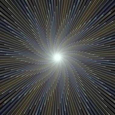 Fraktal Patlama Şablonu serisi. Çizim ve tasarım için kullanılan ince çizgi radyal deseninin oluşturulması.