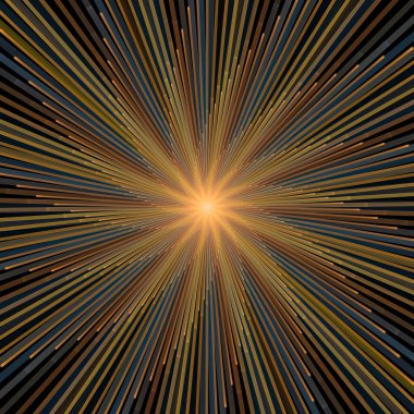 Fraktal Patlama Şablonu serisi. Çizim ve tasarım için kullanılan ince çizgi radyal deseninin oluşturulması.