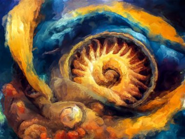 Organik Renkler serisi. Sanat, yaşam ve tasarım konularında organik formları, vuruşları ve renk boyalarını anımsatan şekillerden oluşan tasarım..