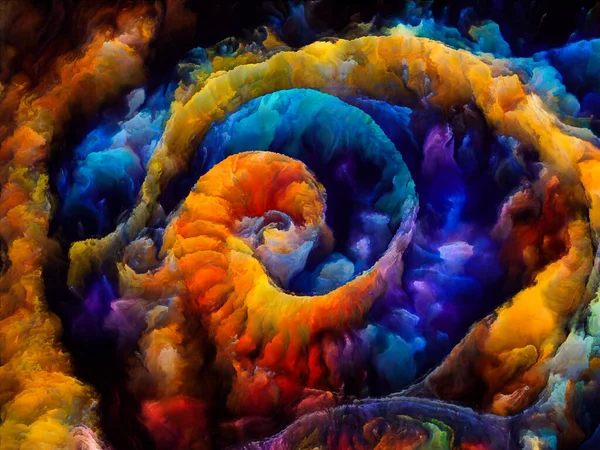 Série Spiral Dreams Abstraction Artistique Formes Textures Couleurs Naturelles Surréalistes — Photo