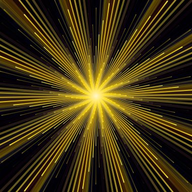 Fraktal Patlama Şablonu serisi. Çizim ve tasarım için kullanılan ince çizgi radyal deseninin oluşturulması.