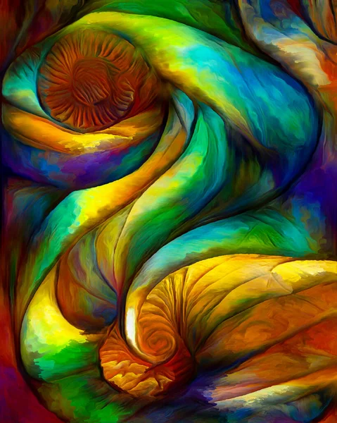 Nautilus Dream Series Composition Spiral Structures Shell Patterns Colors Abstract — Photo