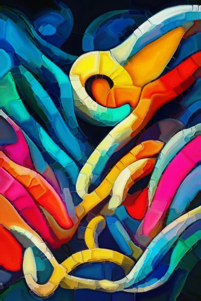Kleurrijke Abstracte Serie Artistieke Abstractie Van Strepen Dubs Van Kleur — Stockfoto