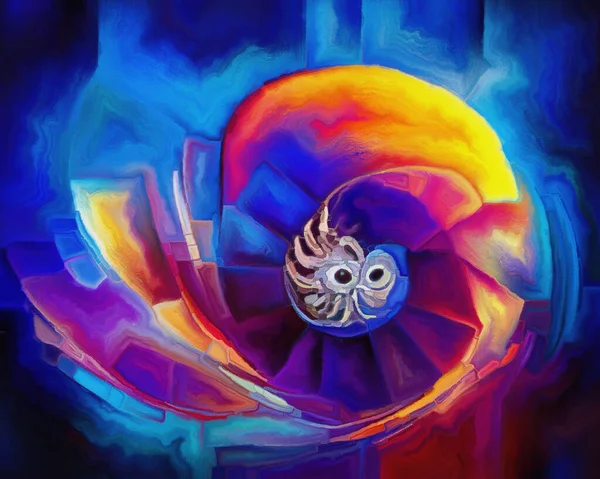 Seria Spiral Dreams Compoziția Formelor Naturale Suprarealiste Texturilor Culorilor Tema — Fotografie, imagine de stoc