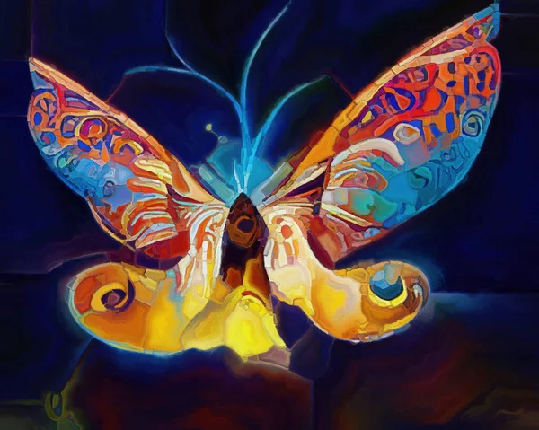 Schmetterlingsträume Abstrakter Hintergrund Aus Surrealen Natürlichen Formen Texturen Und Farben — Stockfoto