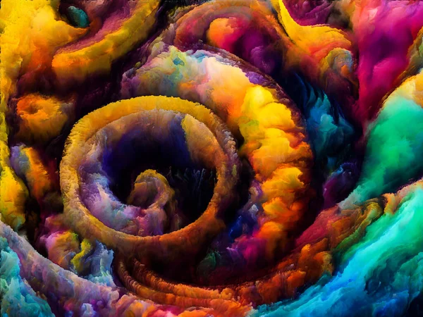 Spiraal Dromen Serie Beeld Van Surrealistische Natuurlijke Vormen Texturen Kleuren — Stockfoto