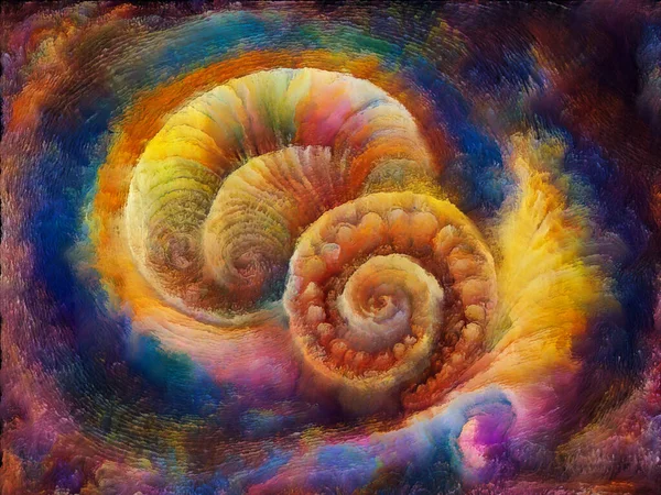 Spiral Dreams Series Image Surreal Natural Forms Textures Colors Subject — Stock Photo, Image