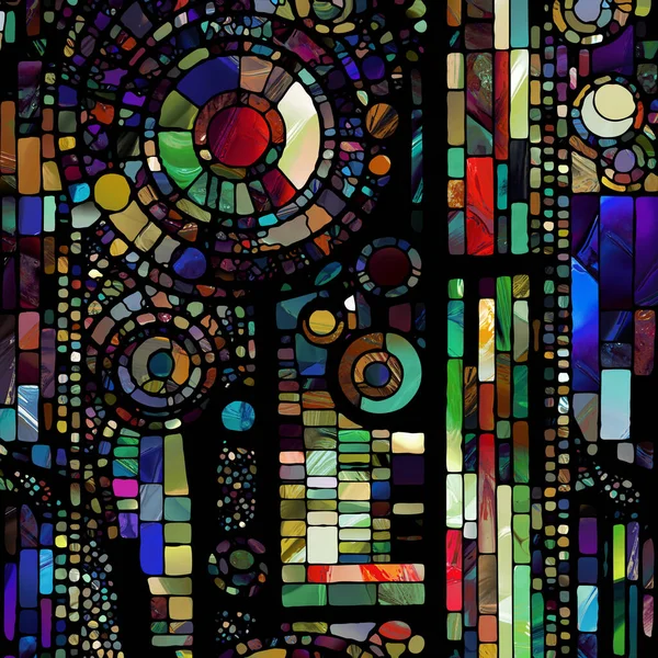 锐利的玻璃杯系列 彩色玻璃抽象图案的背向设计 光与图案感知 色彩几何与图案设计 — 图库照片