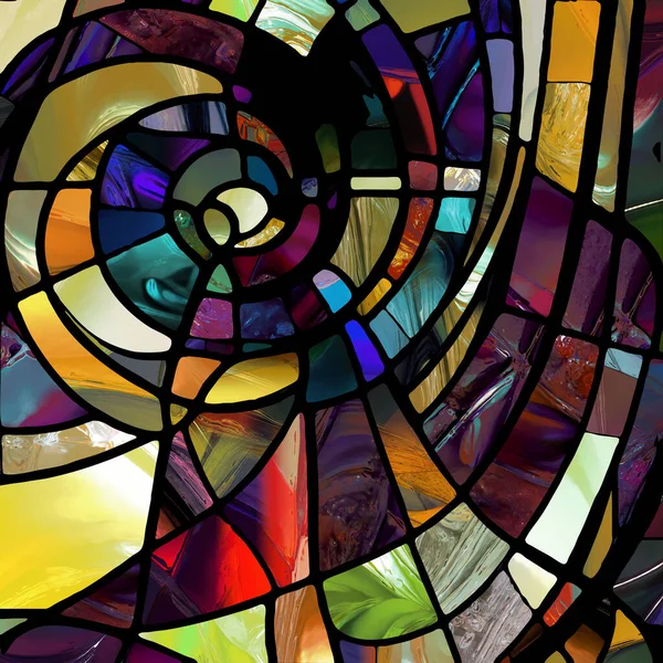 Sharp Stained Glass Series Backdrop Design Abstract Color Glass Patterns — Stock Photo, Image