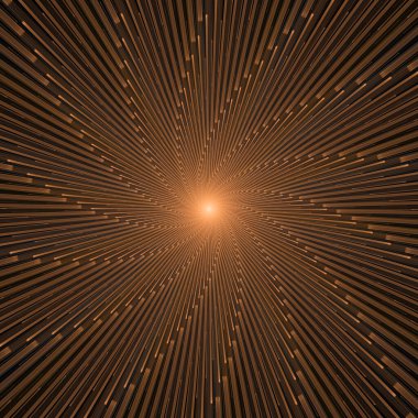 Fraktal Patlama Şablonu serisi. Çizim ve tasarım için kullanılan ince çizgi radyal deseninin oluşturulması.