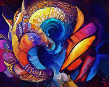 Spiral Dreams serisi. Sanat, hayal gücü ve rüya konularında gerçeküstü doğal formların, dokuların ve renklerin yaratıcı düzenlenmesi.