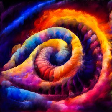 Spiral Dreams serisi. Sanat, hayal gücü ve rüya konularında gerçeküstü doğal formların sanatsal soyutlanması, dokular ve renkler.