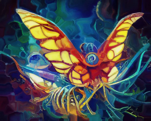 Butterfly Dreams Series Design Composed Surreal Natural Forms Textures Colors — Zdjęcie stockowe