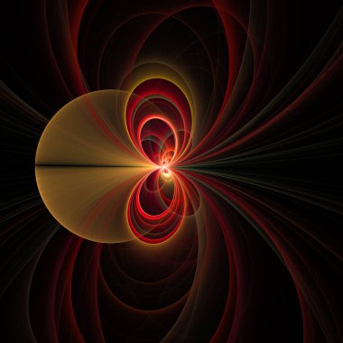Bilimsel illüstrasyon ve grafik tasarım için yüksek çözünürlüklü alev fraktal yörüngeleri.