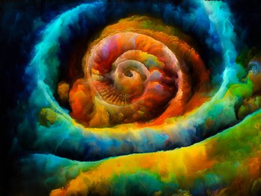 Spiral Dreams serisi. Sanat, hayal gücü ve rüya konularında gerçeküstü doğal formlar, dokular ve renklerden oluşan tasarım..