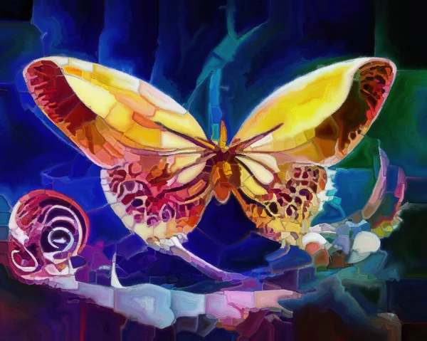 Schmetterlingsträume Hintergrundgestaltung Surrealer Natürlicher Formen Texturen Und Farben Zum Thema — Stockfoto