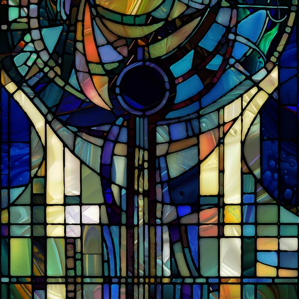 Rebirth Stained Glass Series Backdrop Diverse Glass Textures Colors Shapes — 스톡 사진