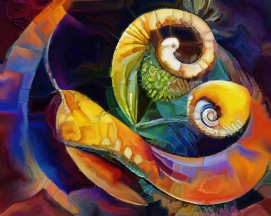 Spiral Dreams serisi. Sanat, hayal gücü ve rüya konularında gerçeküstü doğal formların sanatsal soyutlanması, dokular ve renkler.