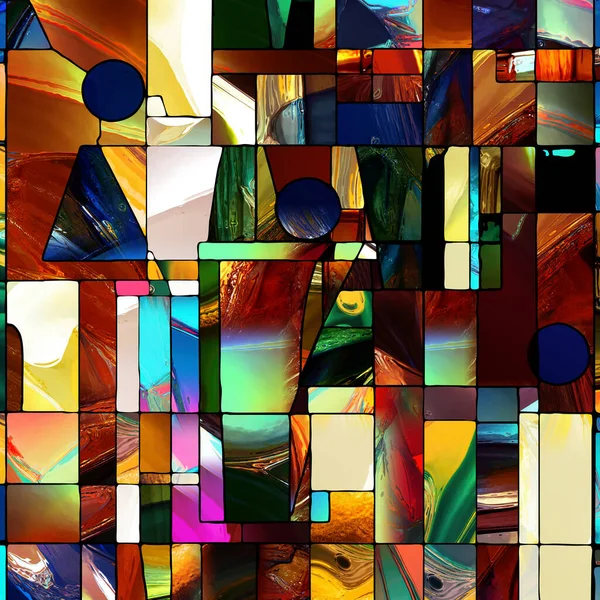 Sharp Stained Glass Series Composition Abstract Color Glass Patterns Subject — Stok fotoğraf