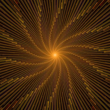 Fraktal Patlama Şablonu serisi. Çizim ve tasarım için kullanılan ince çizgi radyal deseninin oluşturulması.