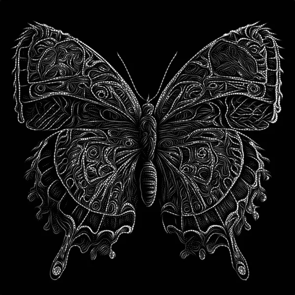 Serie Insect Point Composición Líneas Punteadas Patrones Sobre Tema Poesía — Foto de Stock
