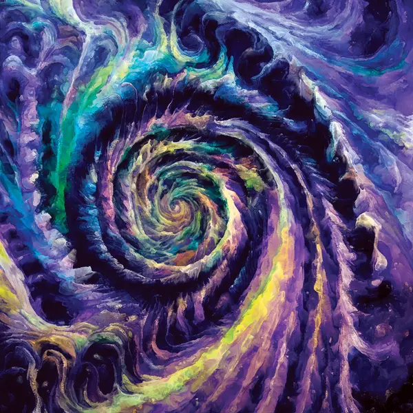 stock image Color In Motion series. Backdrop composed of moving, swirling and flowing paint on canvas on the subject of chroma, light and motion perception, geometry of composition and design.