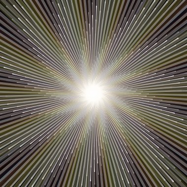 Fraktal Patlama Şablonu serisi. Çizim ve tasarım için kullanılan ince çizgi radyal deseninin oluşturulması.