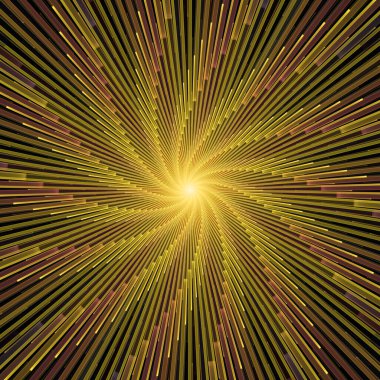 Fraktal Patlama Şablonu serisi. Çizim ve tasarım için kullanılan ince çizgi radyal deseninin oluşturulması.