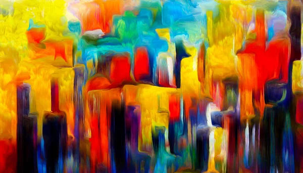Landscapes Color Series Composition Vibrant Shapes Strokes Subject Art Creativity Stock Picture