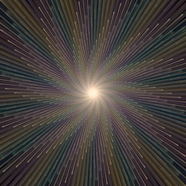 Fraktal Patlama Şablonu serisi. Çizim ve tasarım için kullanılan ince çizgi radyal deseninin oluşturulması.